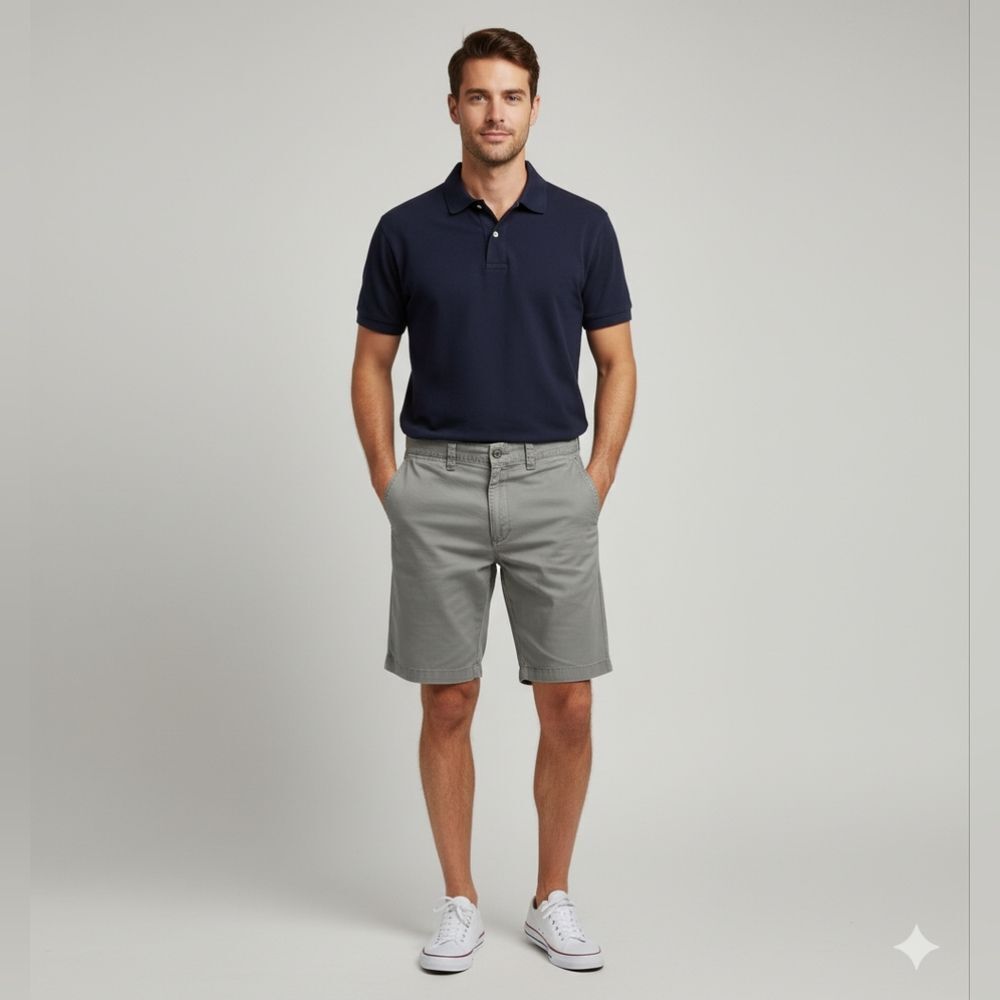 Club Room by Charter Club Men's Light Gray Flat Front Shorts Size 36 EUC